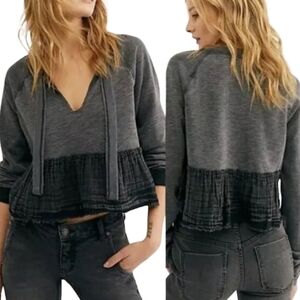 Free People Sweet Jane Peplum Pullover Size Small